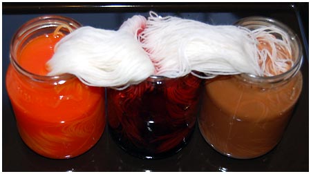 Kool Aid Wolle färben - Wool dyeing