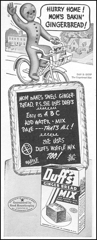 DUFF'S GINGERBREAD MIX
WOMAN'S DAY
04/01/1943
p. 60