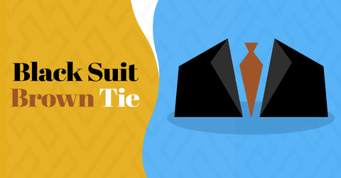 Black Suit Brown Tie 
