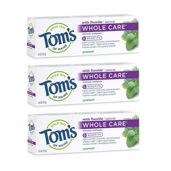 toms of maine whole care toothpaste
