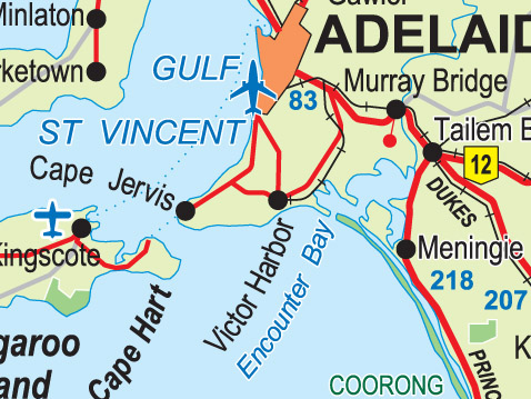 Fleurieu Peninsula Map