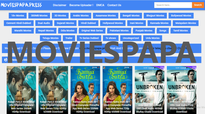 Moviespapa Com New Link 2022 Moviepapa 2020 Web series 300mb