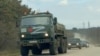 Российский военный грузовик в Крыму за знаком Z (архивное фото)