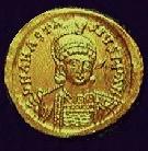 coin with the image of Anastasius I (c)1998 Princeton Economic Institute