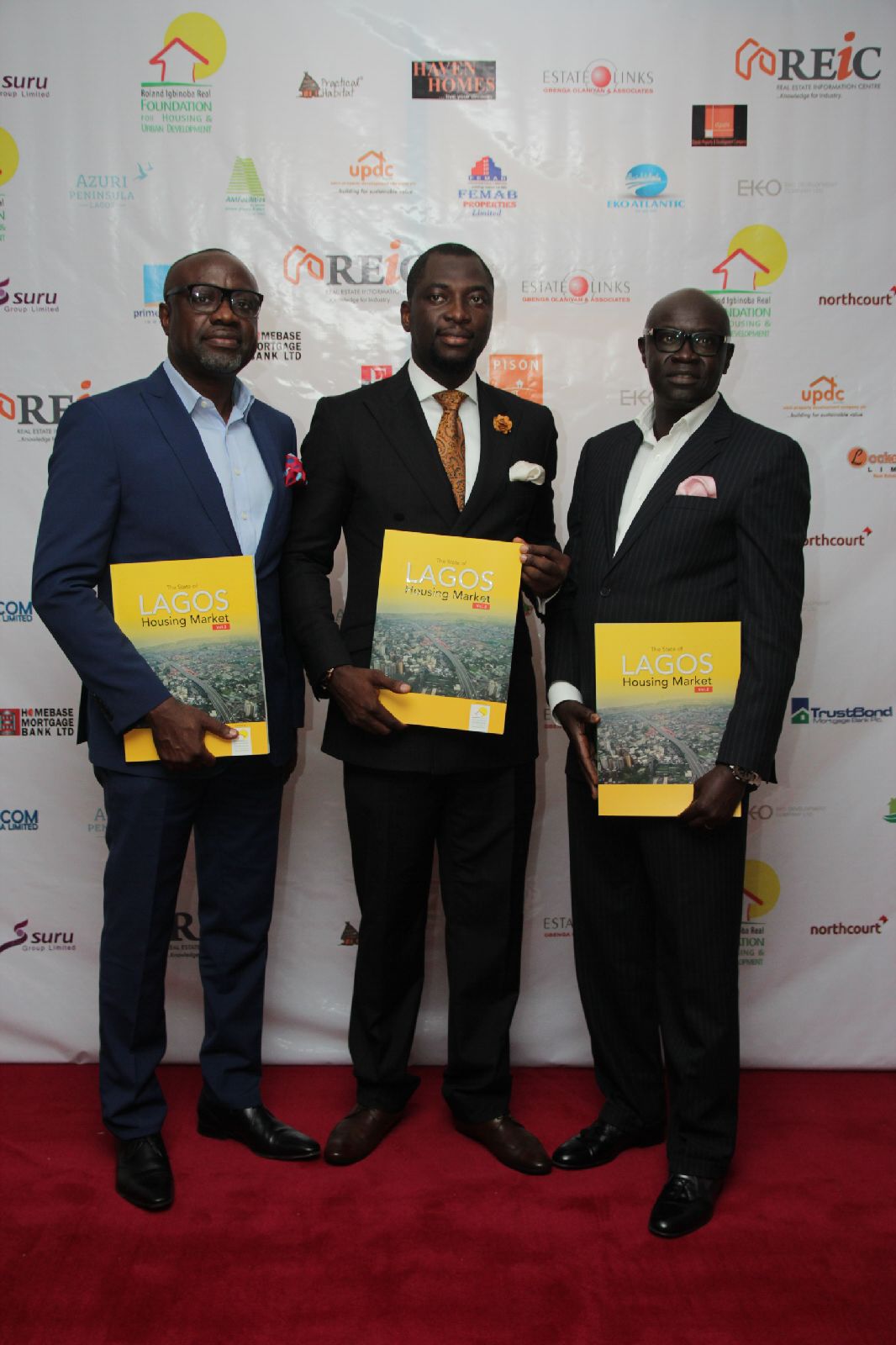  From left to right, Mr. Gbenga Olaniyan - MD/CEO, Estate Links International, Mr Roland Igbinoba, Executive Vice Chairman, (RIRFHUD) and Mr. Mustapha Njie - MD/CEO TAF Africa Homes, Nigeria/Gambia.