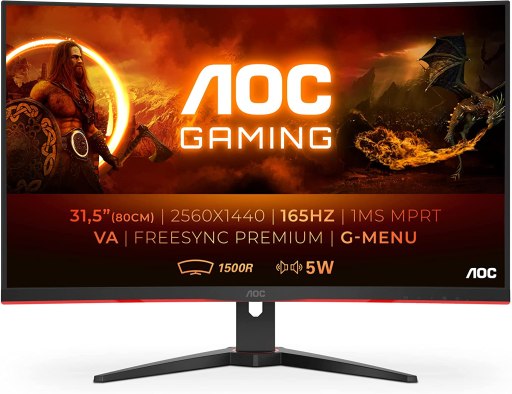 AOC Gaming CQ32G2SE - 32 Inch QHD Curved Monitor