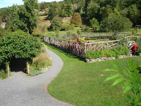 A highly designed garden plot