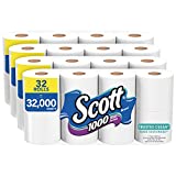 Scott Trusted Clean Toilet Paper, 32 Rolls (4 Packs of 8), 1,000 Sheets Per Roll, Septic-Safe, Bath Tissue Made Sustainably
