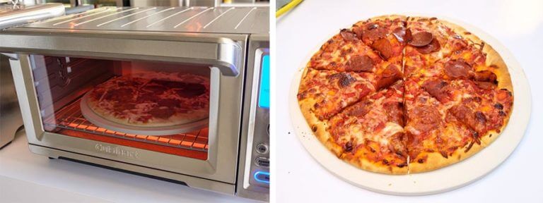 Review image showing the Pizza test result of Cuisinart convection toaster oven