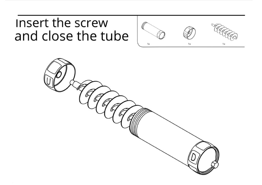 Insert the worm and close the tube