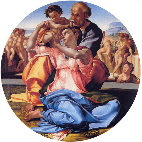Michelangelo Buonarroti - The Holy Family, Galleria degli Uffizi, Florence, Italy, 1505.