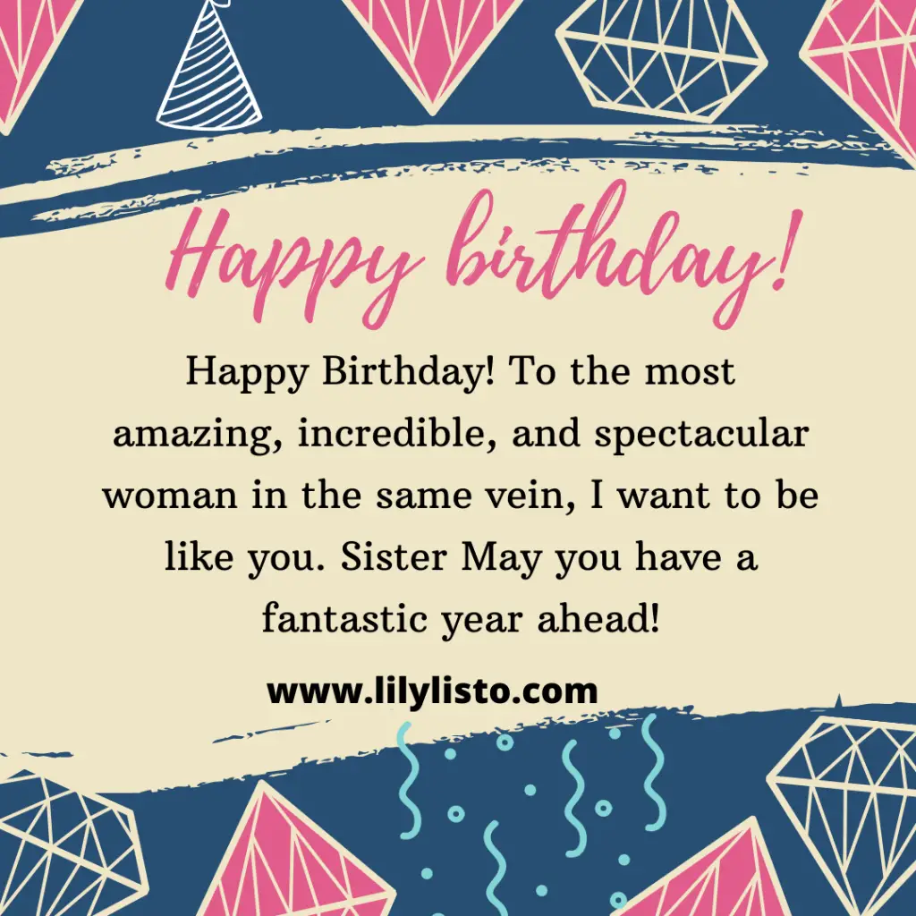 Emotional Birthday wishes to lovely sister