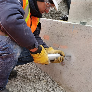 Rebound hammer test to evaluate concrete strength