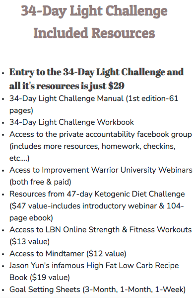 34-day light challenge resources 