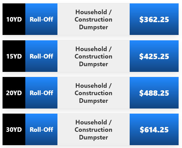 dumpster rental price