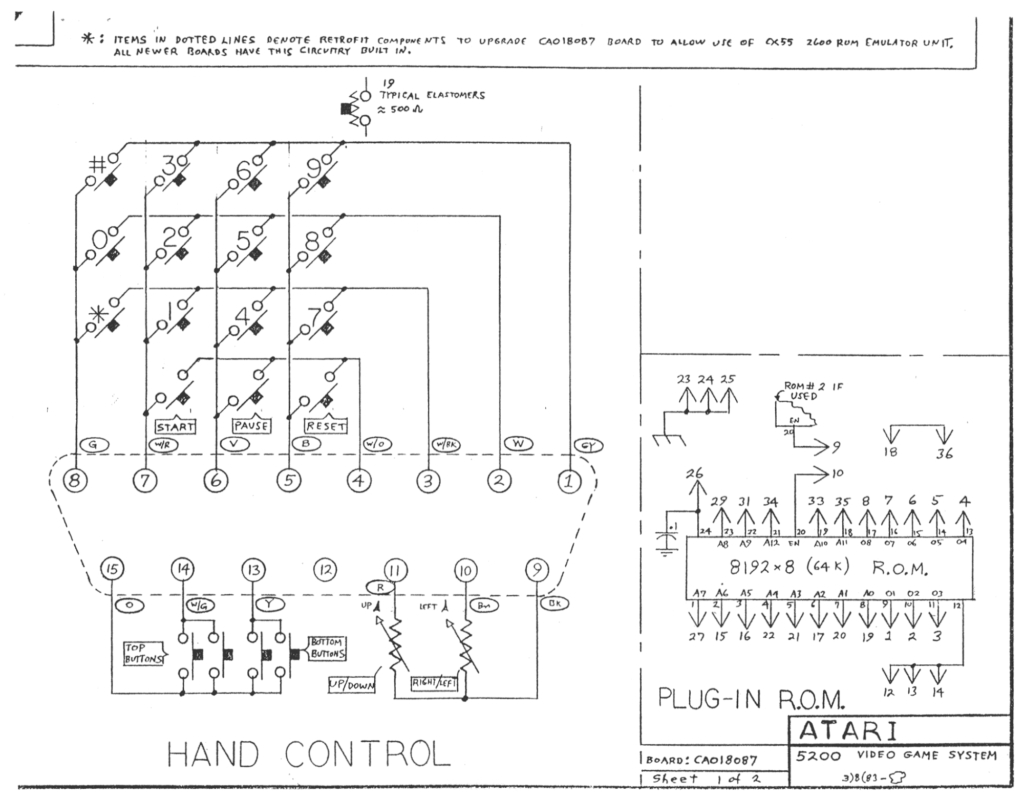 Atari 5200 Controller Circuit Diagram