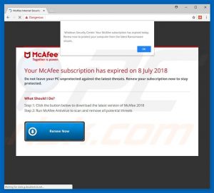 How to get rid of mcafee pop-up