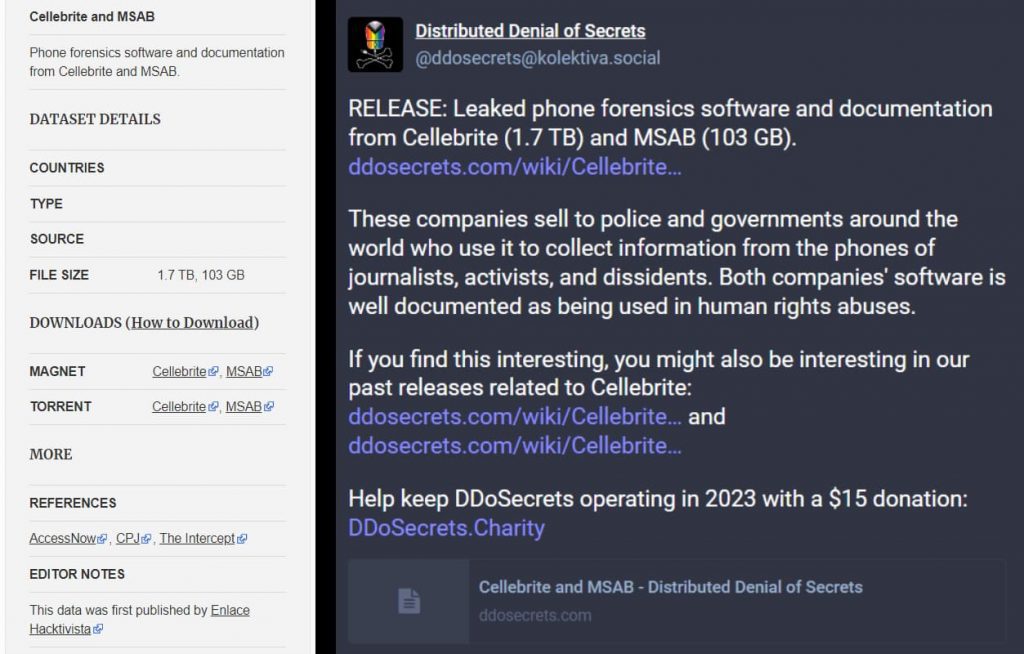 Massive Security Breach: Hacktivists Leak 1.7 TB of Cellebrite Data