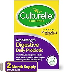 Culturelle Pro Strength Daily Probiotic, Digestive Health Capsules, Supports Occasional Diarrhea, Gas & Bloating, Gluten and 